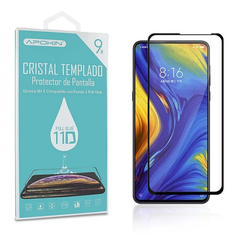 Full Glue 11D Premium Xiaomi Mi Mix 3 protetor de tela preta curvada