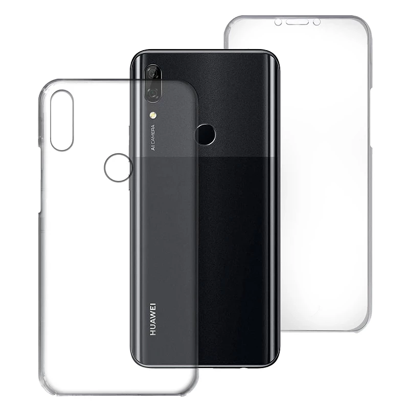 Funda Doble Huawei P SMART PLUS Silicona Transparente Delantera y Trasera