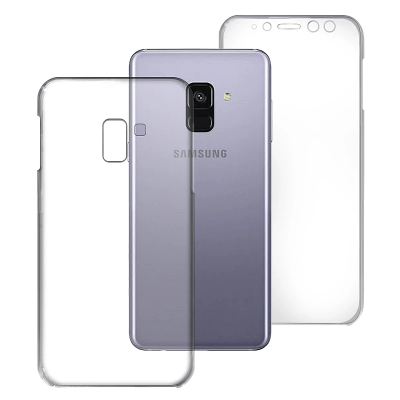 Funda Doble Samsung Galaxy A5 2018 Silicona Transparente Delantera y Trasera