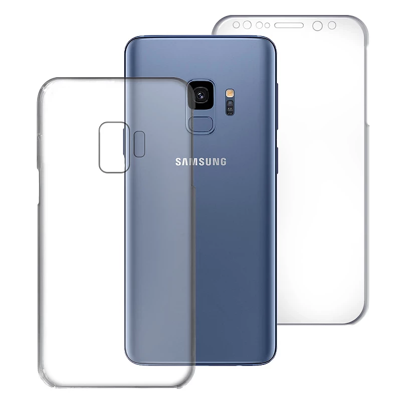 Funda Doble Samsung Galaxy S9 Silicona Transparente Delantera y Trasera
