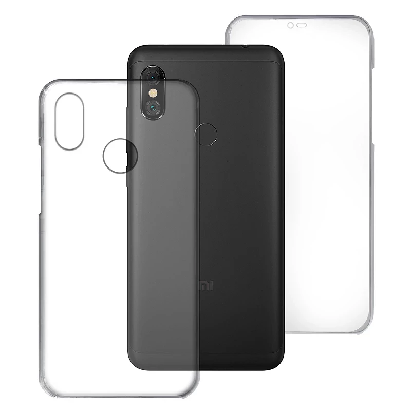 Funda Doble Xiaomi Mi A2 Lite Silicona Transparente Delantera y Trasera
