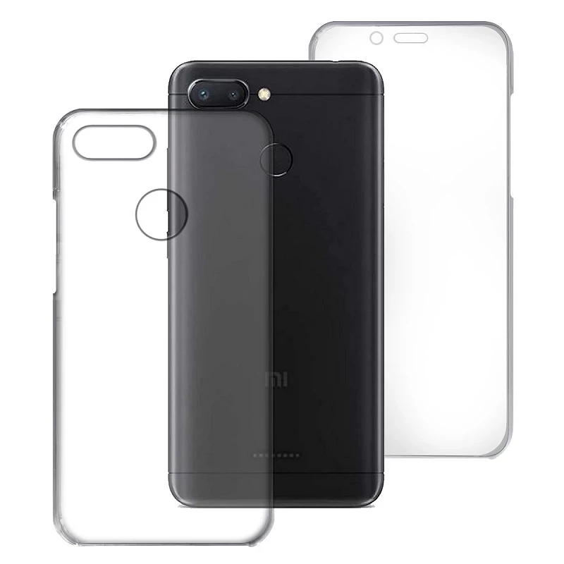 Funda Doble Xiaomi Redmi 6 Silicona Transparente Delantera y Trasera