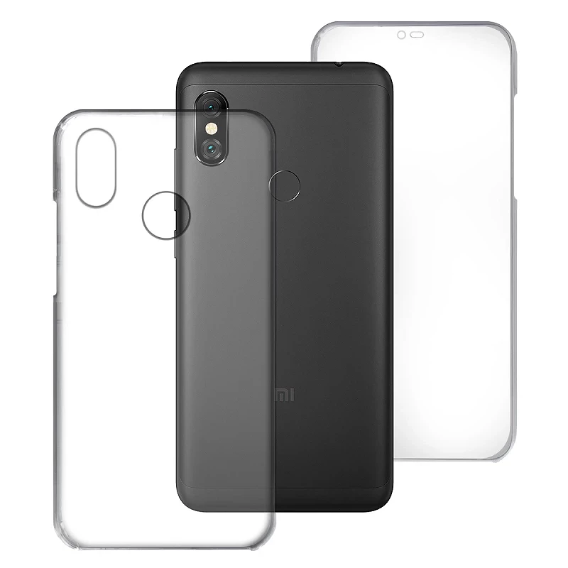Funda Doble Xiaomi Redmi NOTE 6 Silicona Transparente Delantera y Trasera