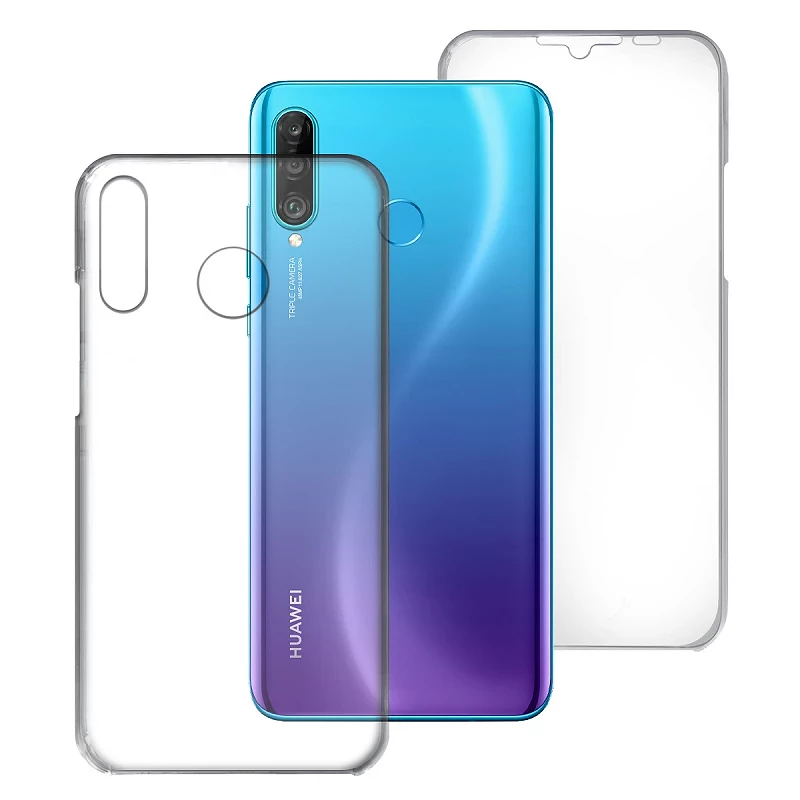 Funda Doble Huawei P30 Lite Silicona Transparente Delantera y Trasera