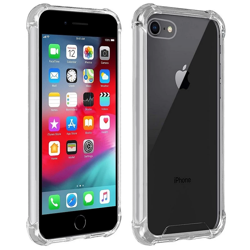 Funda Antigolpe iphone 7/8/SE Gel transparente com cantos reforçados