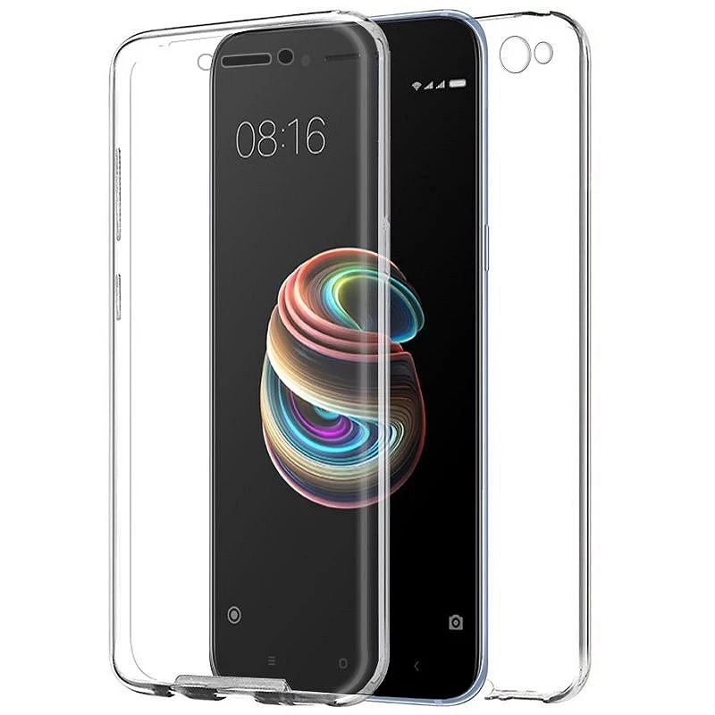 Funda Doble Xiaomi Redmi 5A Silicona Transparente Delantera y Trasera