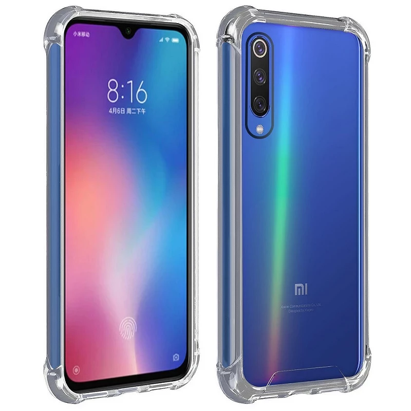 Funda Antigolpe Xiaomi Mi 9 Gel Transparente con esquinas Reforzadas