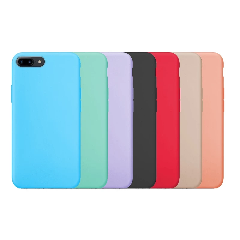 Caso de silicone Soft iphone 7 / 8 Plus disponível em várias cores