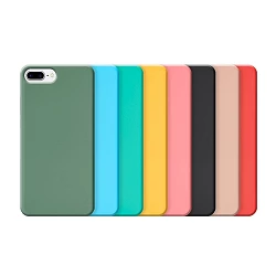 Caso de silicone Soft iphone 7 / 8 Plus disponível em várias cores