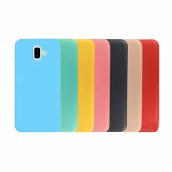 Funda Silicona Suave Samsung Galaxy J6 Plus disponible en 9 Colores