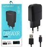 Cargador Red USB 2.1A APOKIN + Cable Tipo C de 1 Metro - Negro