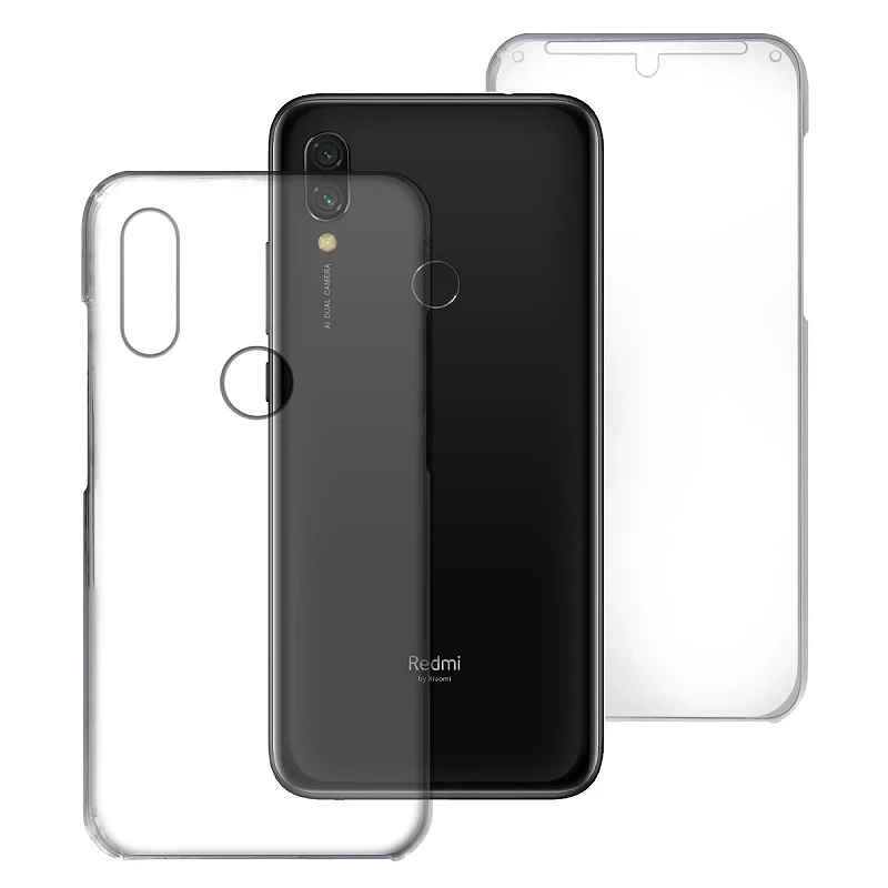 Funda Doble Xiaomi Redmi 7 Silicona Transparente Delantera y Trasera