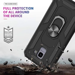 Funda Aluminio Antigolpe Huawei Y7 2019 con Imán y Soporte de Anilla 360