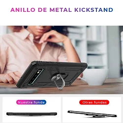 Funda Aluminio Antigolpe IPhone X / XS con Imán y Soporte de Anilla 360