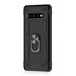 Funda Aluminio Antigolpe Samsung Galaxy S10 con Imán y Soporte de Anilla 360