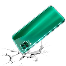 Capa dupla transparente frontal e traseira de silicone para iPhone 8 Plus