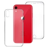 Capa dupla transparente frontal e traseira de silicone para iPhone XR