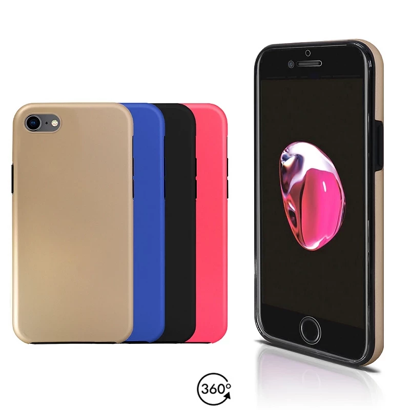 Funda Doble iPhone 7 Silicona Delantera y Trasera 360 - 4 Colores