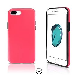 Capa dupla para iPhone 7 Plus frente e verso em silicone 360 - 4 cores