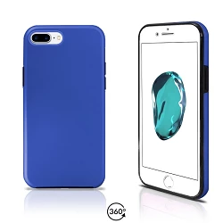 Funda Doble iPhone 7 Plus Silicona Delantera y Trasera 360 - 4 Colores