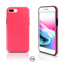 Funda Doble iPhone 8 Plus Silicona Delantera y Trasera 360 - 4 Colores