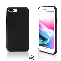 Funda Doble iPhone 8 Plus Silicona Delantera y Trasera 360 - 4 Colores