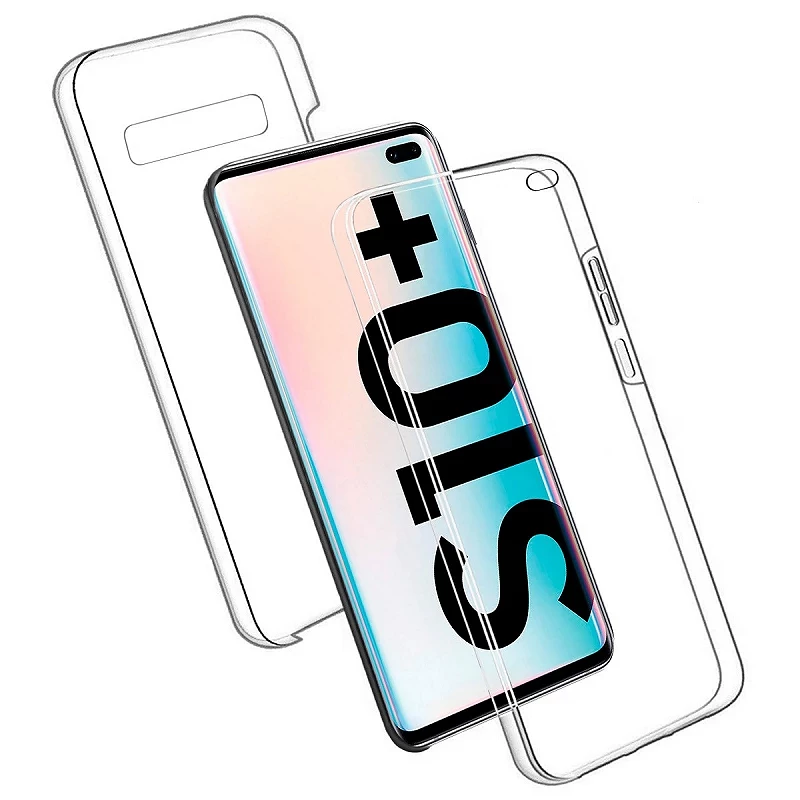 Funda Doble Samsung Galaxy S10 Plus Silicona Transparente Delantera y Trasera