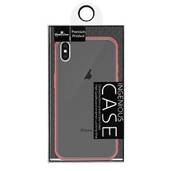 Funda Gel iPhone XS MAX Smoked con borde de color