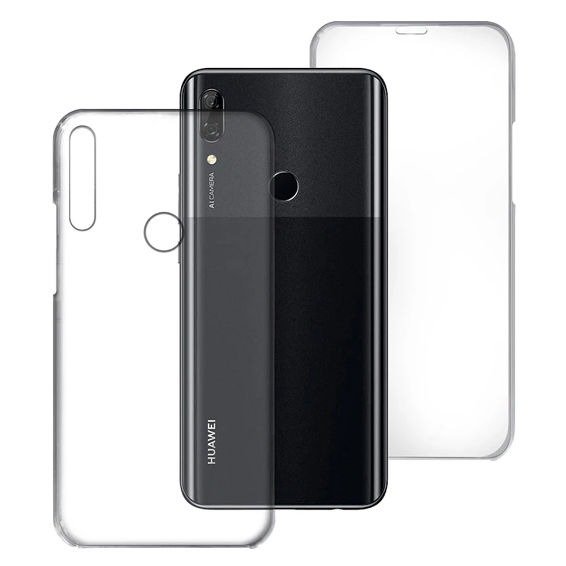 Caso duplo Huawei P Smart Z Transparente Frente de silicone e costas