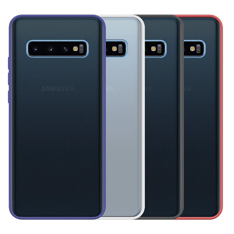 Funda Gel Samsung Galaxy S10 Smoked con borde de color