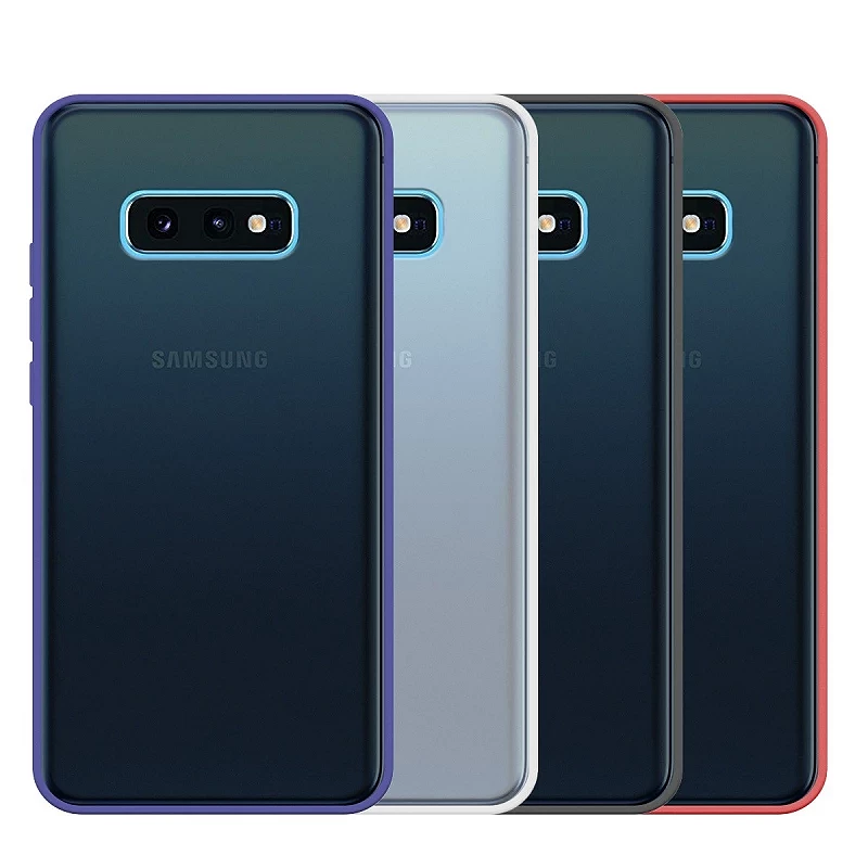 Funda Gel Samsung Galaxy S10E Smoked con borde de color