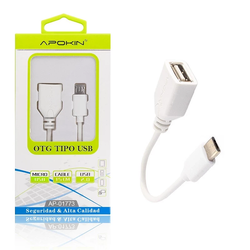 Adaptador APOKIN OTG MicroUSB - 2 cores
