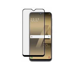 Protetor de tela de curva preta Samsung Galaxy A20E Premium de cristal temperado de cola completa