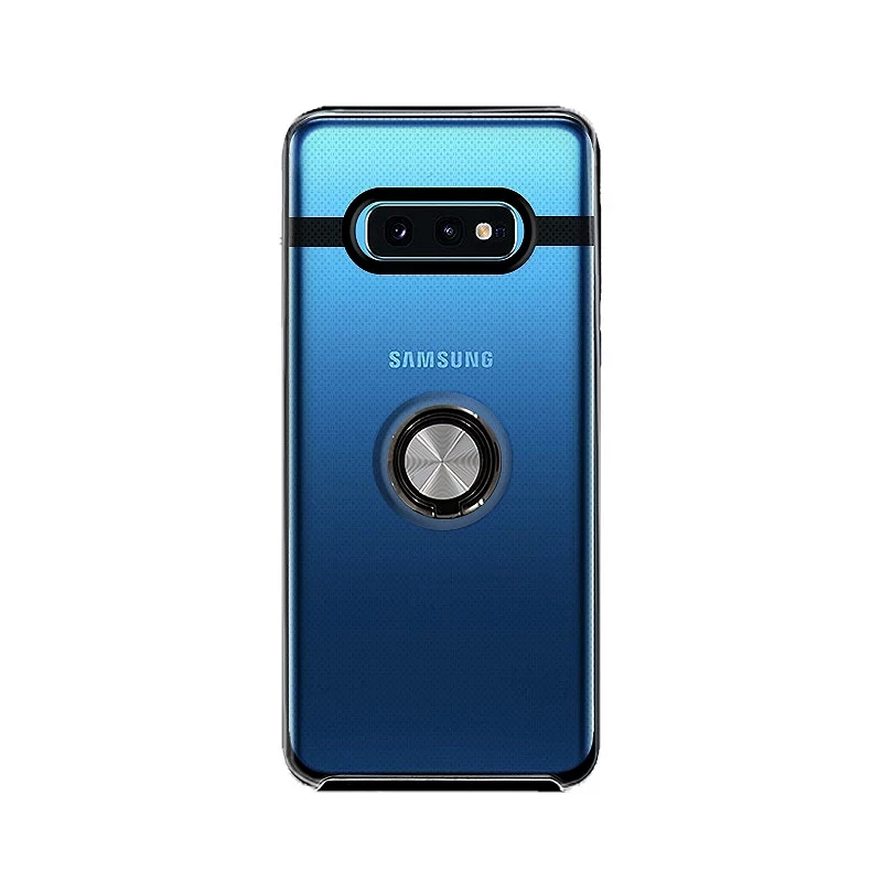 Funda Transparente Antigolpe Samsung Galaxy S10e con Imán y Soporte de Anilla