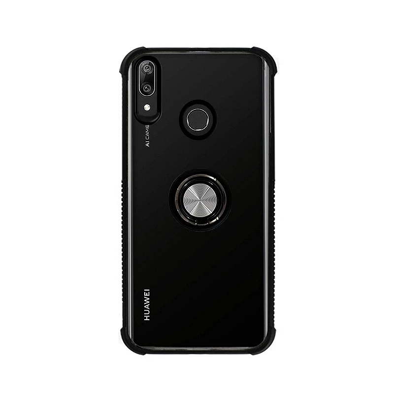 Funda Gel Antigolpe Huawei Y7 2019 con Imán y Soporte de Anilla 360º