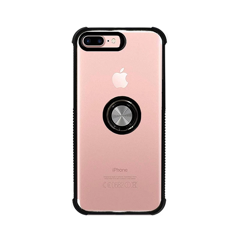 Funda Gel Antigolpe iPhone 7 Plus / 8 Plus con Imán y Soporte de Anilla 360º