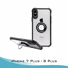 Funda Gel Antigolpe iPhone 7 Plus / 8 Plus con Imán y Soporte de Anilla 360º