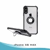 Funda Gel Antigolpe iPhone XS MAX con Imán y Soporte de Anilla 360º