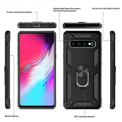 Funda Aluminio Antigolpe Samsung Galaxy M30 con Imán y Soporte de Anilla 360