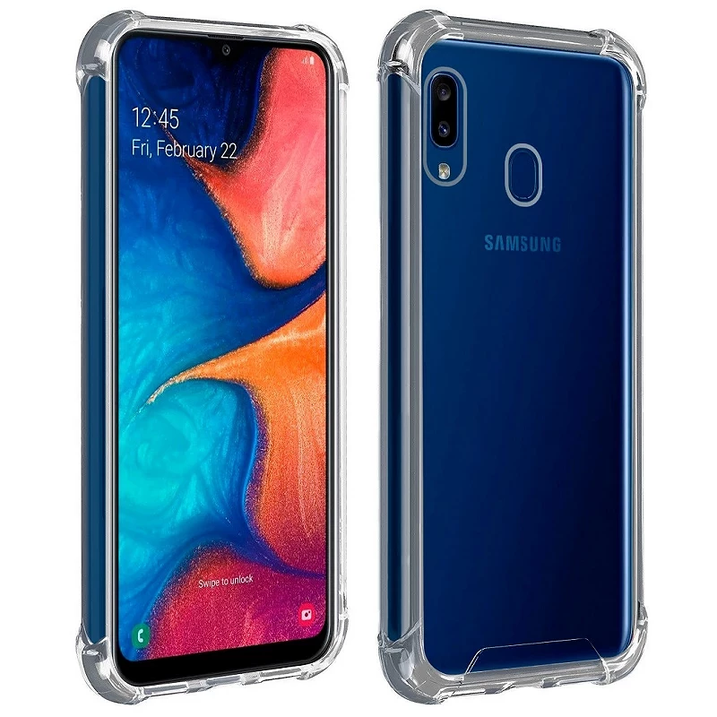 Samsung Galaxy A20 / A30 transparente Caixa de gel com cantos reforçados