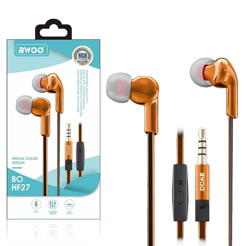 Auricular Cascos Con Micrófono BWOO HF-27 ORO