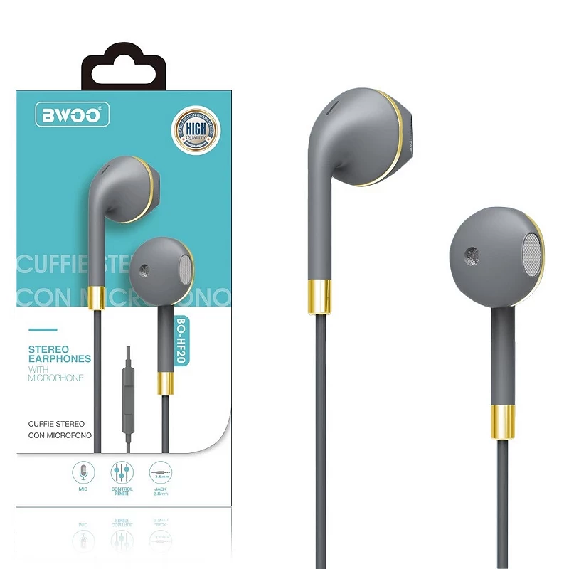 Capacetes de auscultador com microfone BWOO BO-HF20 Ouro