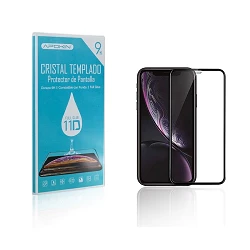Protetor de tela curvo 11D Premium com cola total para iPhone X / Xs / 11 Pro preto