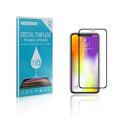 Cristal templado Full Glue 11D Premium iPhone Xs Max Protector de Pantalla Curvo Negro