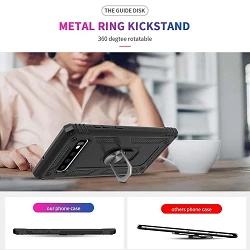 Funda Aluminio Antigolpe Xiaomi Mi A3 Lite con Imán y Soporte de Anilla 360