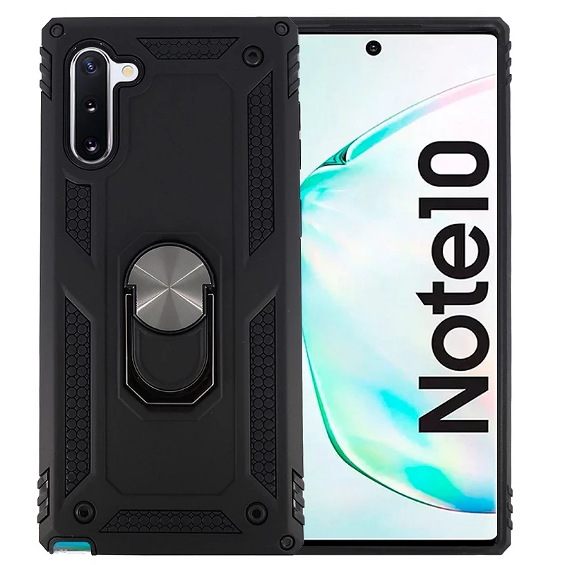 Capa Samsung Galaxy Note 10 de alumínio anti-choque com ímã e suporte de anel 360º