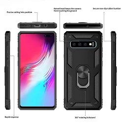 Capa de alumínio à prova de choque para iPhone 11 com ímã e suporte de anel 360º