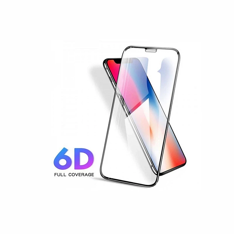 Cristal templado Curvo 6D iPhone 11 Pro Max (Xs Max) Protector de Pantalla Negro