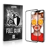 Protetor de tela curvo de vidro temperado 5D com cola total para iPhone 11(XR) preto
