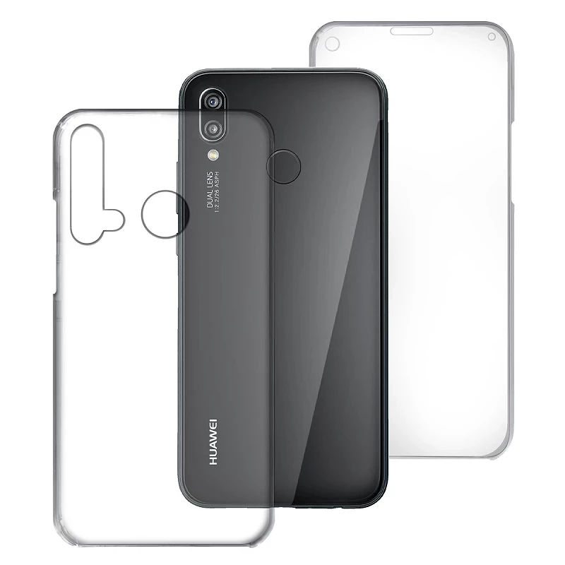 Funda Doble Huawei P20 Lite 2019 / Nova5i Silicona Transparente Delantera y Trasera